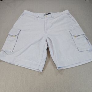 Ralph Lauren Polo Men’s Light Blue Cargo Shorts Flat Front Casual Utility Shorts